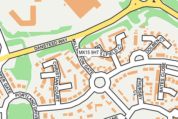 MK15 9HT map - OS OpenMap – Local (Ordnance Survey)