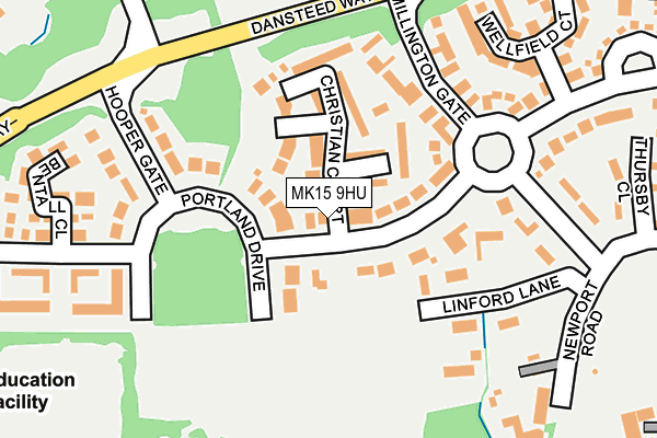 MK15 9HU map - OS OpenMap – Local (Ordnance Survey)