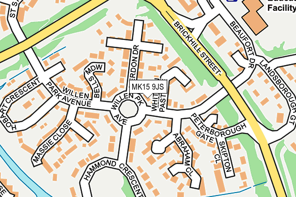 MK15 9JS map - OS OpenMap – Local (Ordnance Survey)