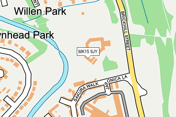 MK15 9JY map - OS OpenMap – Local (Ordnance Survey)