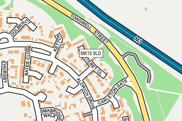 MK15 9LD map - OS OpenMap – Local (Ordnance Survey)