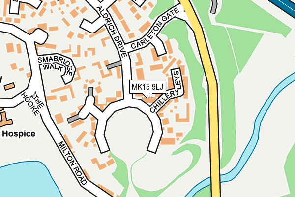 MK15 9LJ map - OS OpenMap – Local (Ordnance Survey)