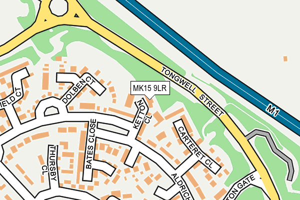 MK15 9LR map - OS OpenMap – Local (Ordnance Survey)