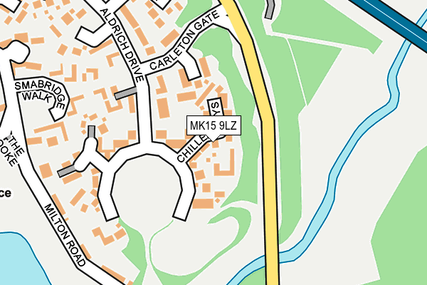 MK15 9LZ map - OS OpenMap – Local (Ordnance Survey)