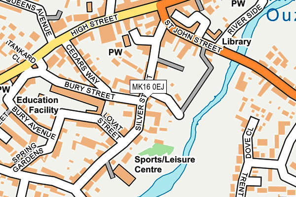 MK16 0EJ map - OS OpenMap – Local (Ordnance Survey)