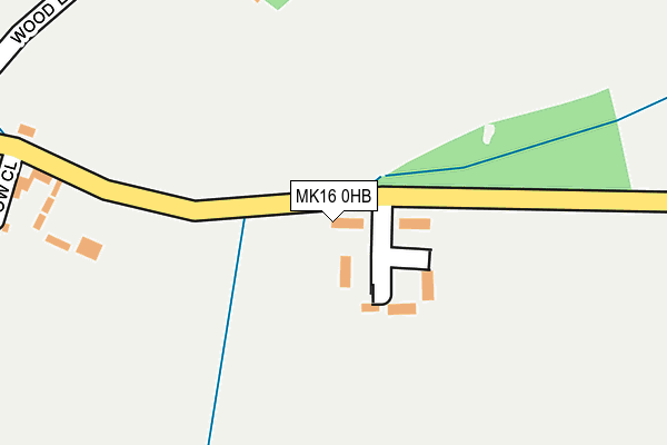 MK16 0HB map - OS OpenMap – Local (Ordnance Survey)