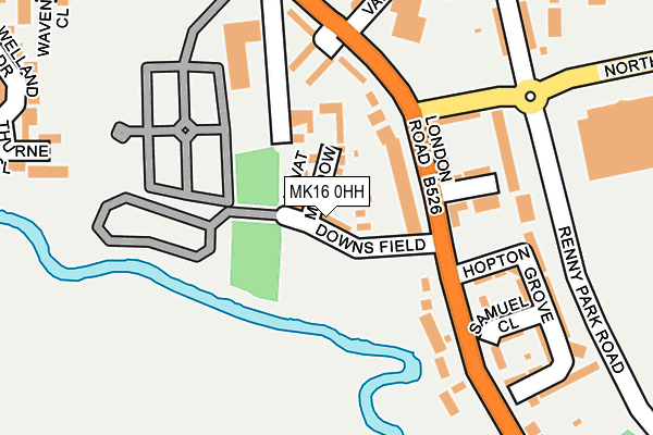 MK16 0HH map - OS OpenMap – Local (Ordnance Survey)