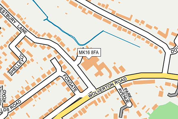 MK16 8FA map - OS OpenMap – Local (Ordnance Survey)