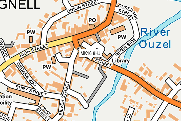 MK16 8HJ map - OS OpenMap – Local (Ordnance Survey)