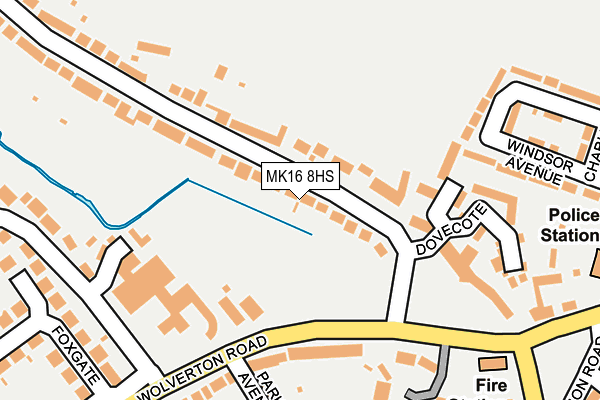 MK16 8HS map - OS OpenMap – Local (Ordnance Survey)