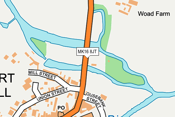 MK16 8JT map - OS OpenMap – Local (Ordnance Survey)