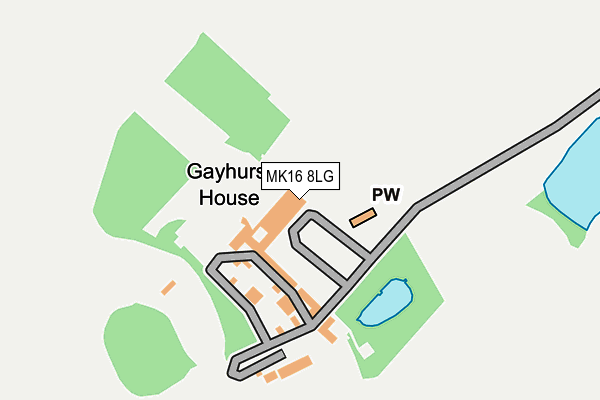 MK16 8LG map - OS OpenMap – Local (Ordnance Survey)