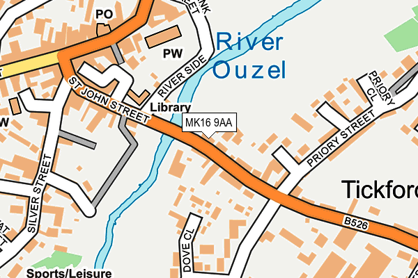 MK16 9AA map - OS OpenMap – Local (Ordnance Survey)