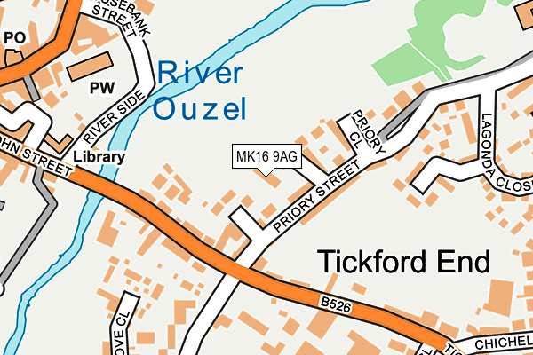 MK16 9AG map - OS OpenMap – Local (Ordnance Survey)