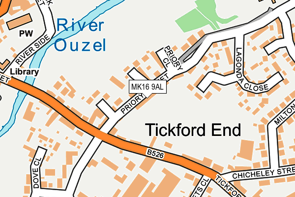 MK16 9AL map - OS OpenMap – Local (Ordnance Survey)