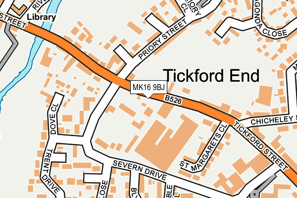 MK16 9BJ map - OS OpenMap – Local (Ordnance Survey)