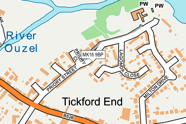 MK16 9BP map - OS OpenMap – Local (Ordnance Survey)