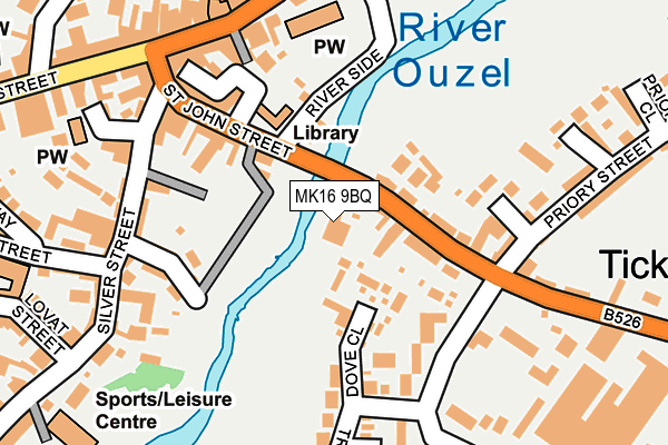 MK16 9BQ map - OS OpenMap – Local (Ordnance Survey)