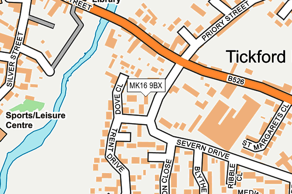 MK16 9BX map - OS OpenMap – Local (Ordnance Survey)