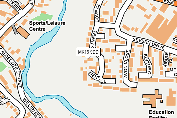 MK16 9DD map - OS OpenMap – Local (Ordnance Survey)