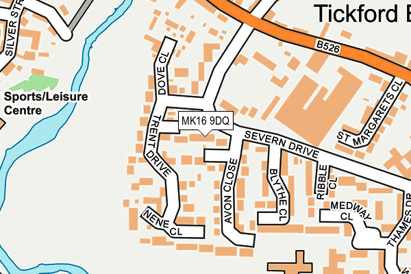 MK16 9DQ map - OS OpenMap – Local (Ordnance Survey)