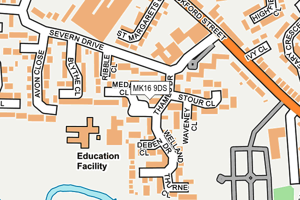 MK16 9DS map - OS OpenMap – Local (Ordnance Survey)