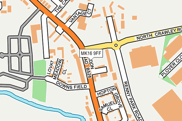 MK16 9FF map - OS OpenMap – Local (Ordnance Survey)