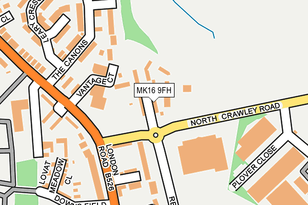 MK16 9FH map - OS OpenMap – Local (Ordnance Survey)