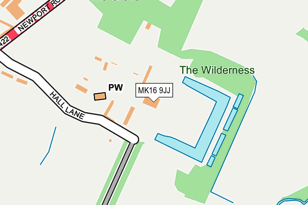 MK16 9JJ map - OS OpenMap – Local (Ordnance Survey)