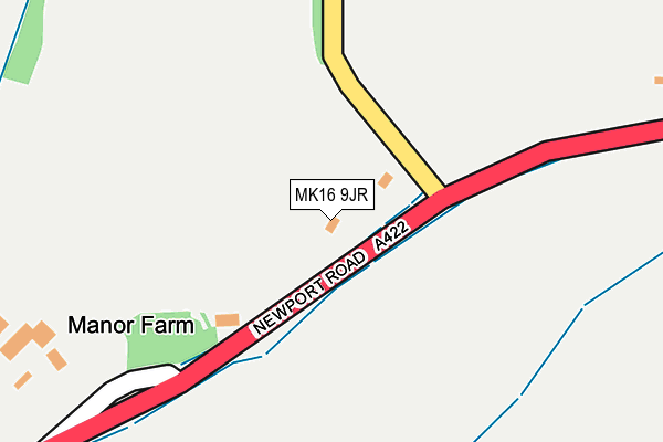MK16 9JR map - OS OpenMap – Local (Ordnance Survey)