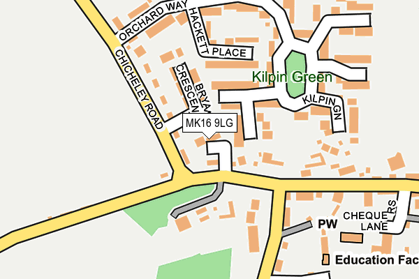 MK16 9LG map - OS OpenMap – Local (Ordnance Survey)