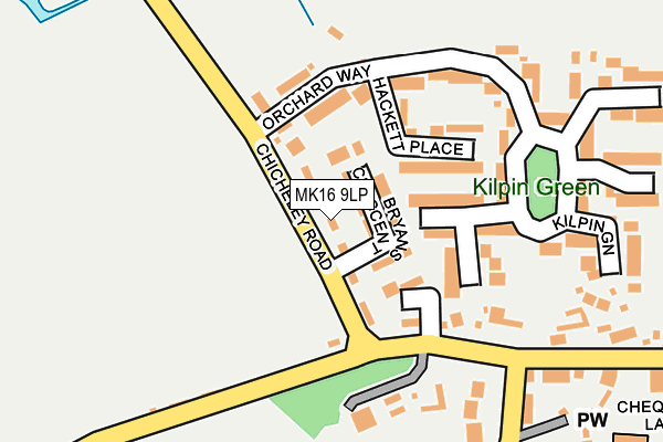 MK16 9LP map - OS OpenMap – Local (Ordnance Survey)