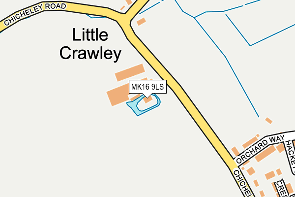 MK16 9LS map - OS OpenMap – Local (Ordnance Survey)