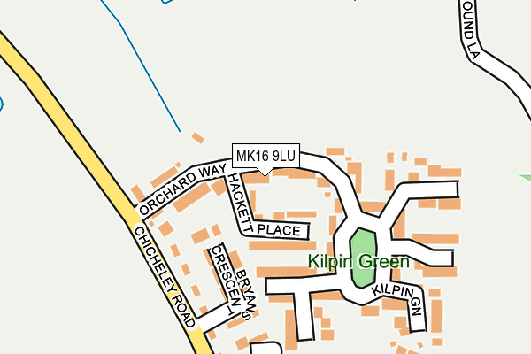 MK16 9LU map - OS OpenMap – Local (Ordnance Survey)