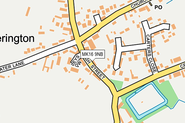 MK16 9NB map - OS OpenMap – Local (Ordnance Survey)