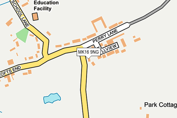 MK16 9NG map - OS OpenMap – Local (Ordnance Survey)