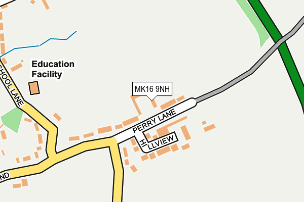 MK16 9NH map - OS OpenMap – Local (Ordnance Survey)