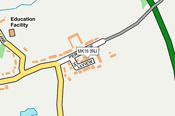 MK16 9NJ map - OS OpenMap – Local (Ordnance Survey)