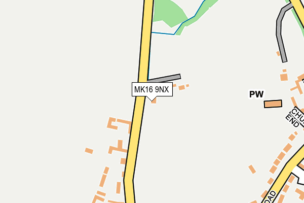 MK16 9NX map - OS OpenMap – Local (Ordnance Survey)