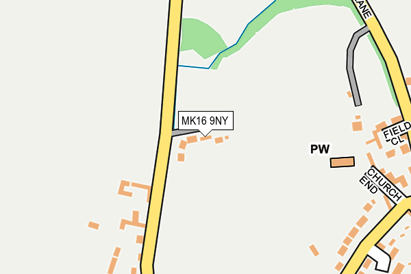 MK16 9NY map - OS OpenMap – Local (Ordnance Survey)