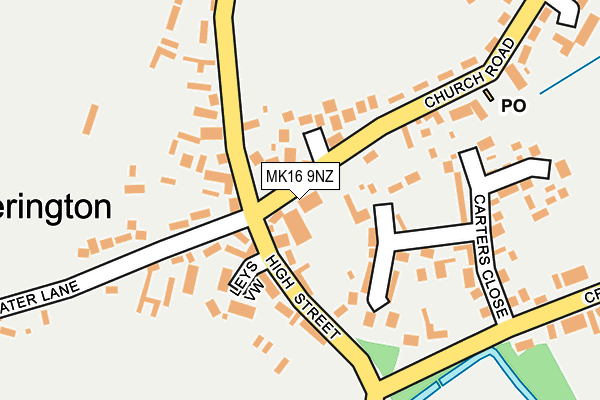 MK16 9NZ map - OS OpenMap – Local (Ordnance Survey)