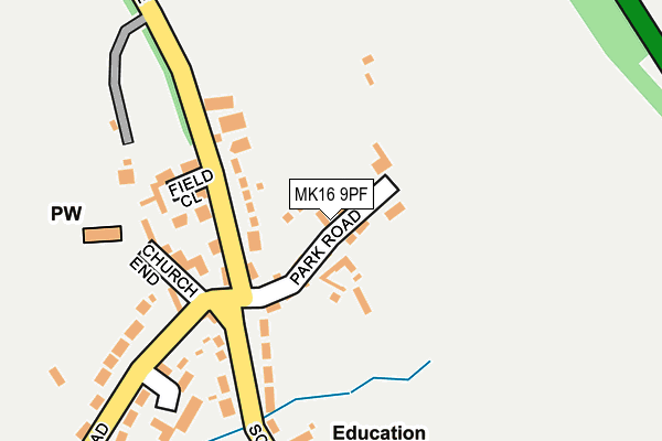 MK16 9PF map - OS OpenMap – Local (Ordnance Survey)