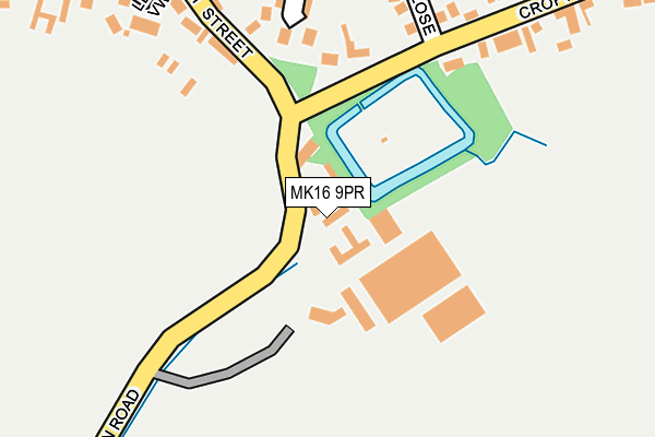 MK16 9PR map - OS OpenMap – Local (Ordnance Survey)