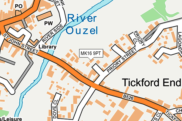 MK16 9PT map - OS OpenMap – Local (Ordnance Survey)