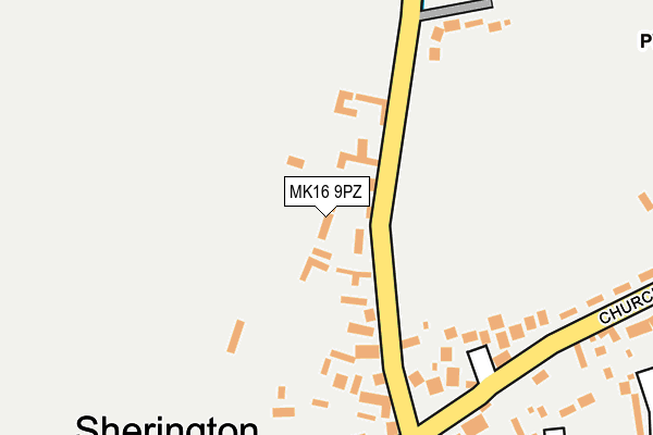 MK16 9PZ map - OS OpenMap – Local (Ordnance Survey)