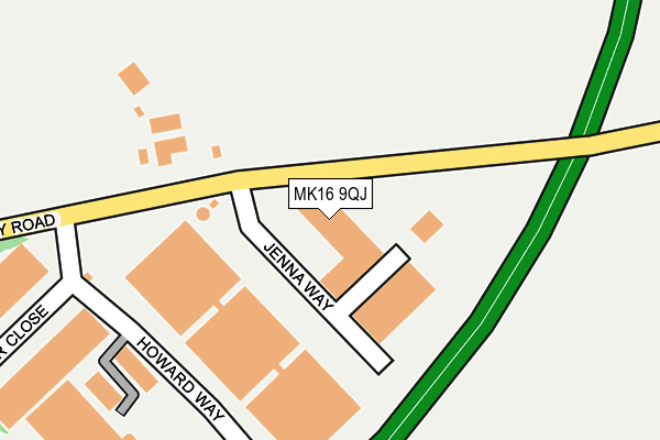 MK16 9QJ map - OS OpenMap – Local (Ordnance Survey)