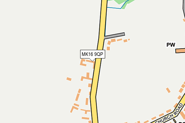 MK16 9QP map - OS OpenMap – Local (Ordnance Survey)