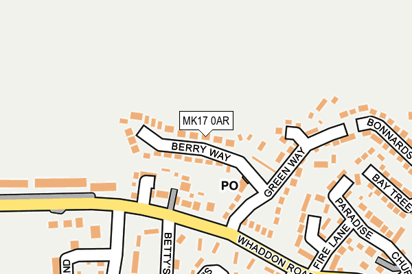 MK17 0AR map - OS OpenMap – Local (Ordnance Survey)