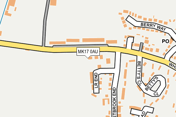 MK17 0AU map - OS OpenMap – Local (Ordnance Survey)