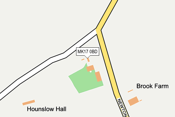 MK17 0BD map - OS OpenMap – Local (Ordnance Survey)